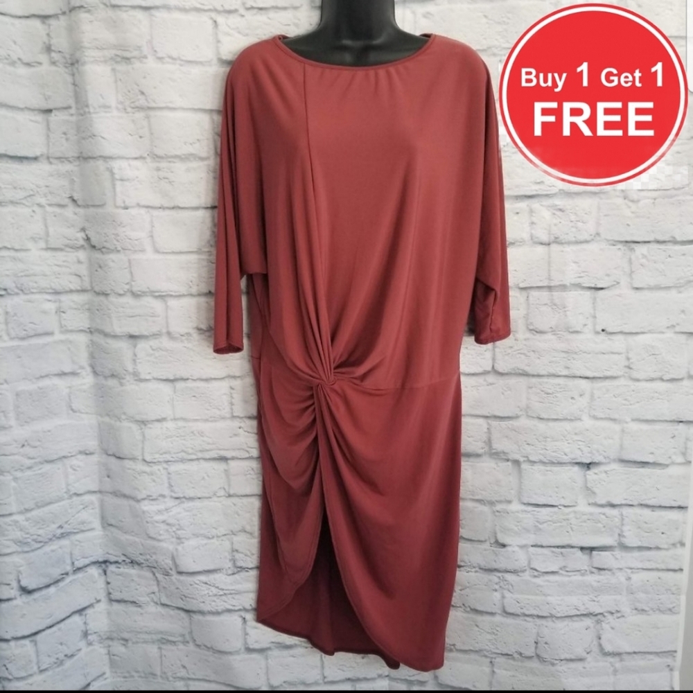 Knot Detail Dressy Long Top - S (NWT) - Picture 1 of 4